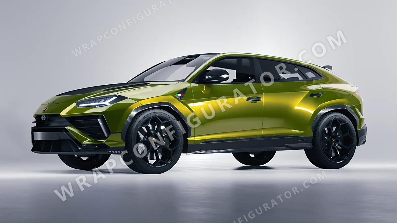 Yellow Lamborghini Urus Performante 2024 wrapped in KPMF Solar Flash K75409