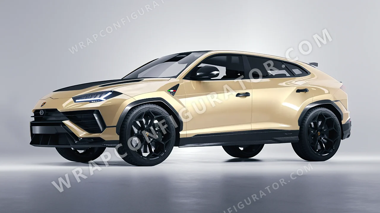 Yellow Lamborghini Urus Performante 2024 wrapped in ORACAL Pyrite 970RA-926G