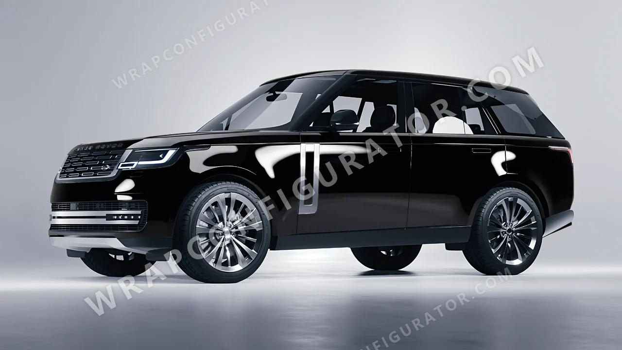 Black Land Rover Range Rover 2024 wrapped in 3M Black HG12
