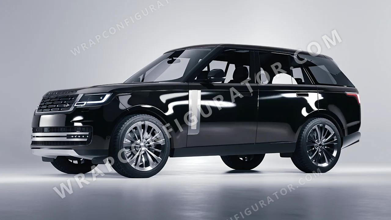 Black Land Rover Range Rover 2024 wrapped in 3M Gloss Black Metallic G212