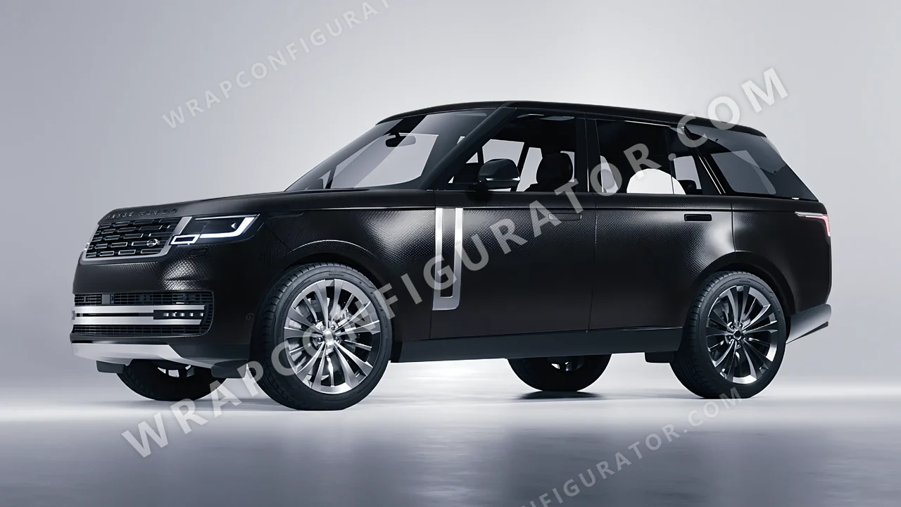 Black Land Rover Range Rover 2024 wrapped in 3M Matrix Black MX12