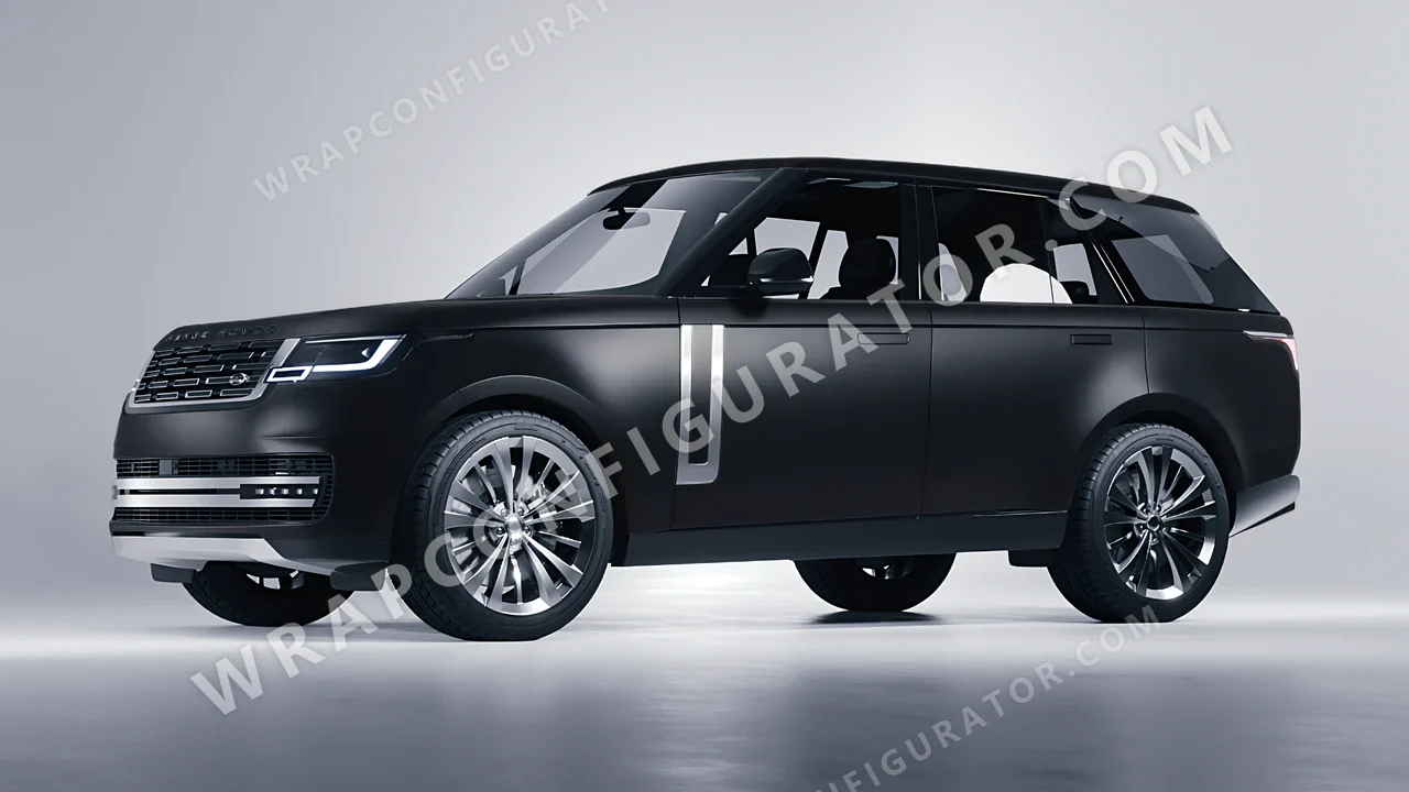 Black Land Rover Range Rover 2024 wrapped in 3M Matte Deep Black M22