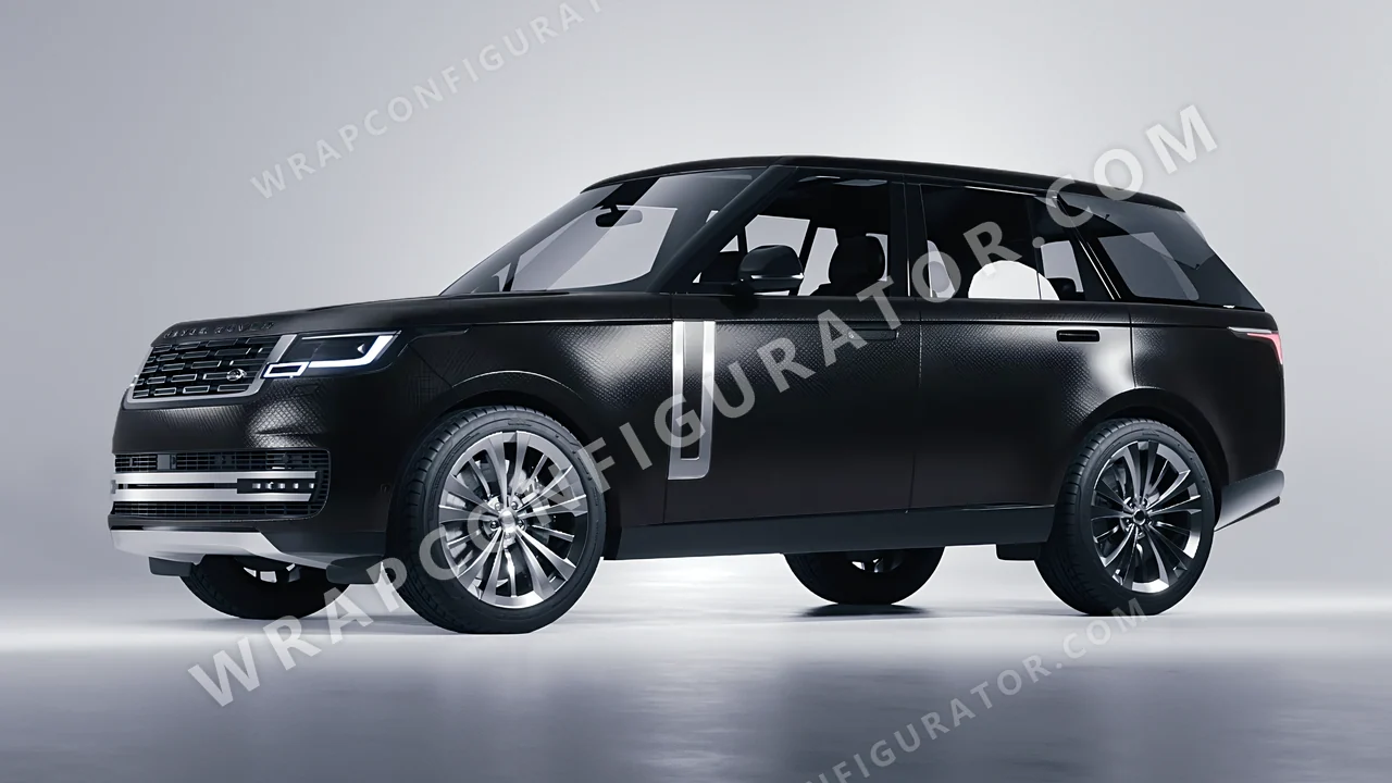 Black Land Rover Range Rover 2024 wrapped in 3M Shadow Black SB12