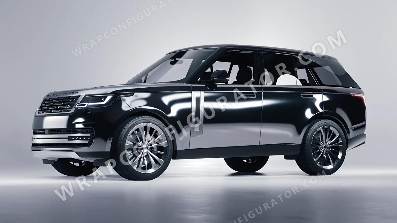 Black Land Rover Range Rover 2024 wrapped in Avery Dennison Black SF100-196-S