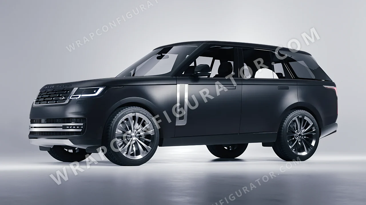 Black Land Rover Range Rover 2024 wrapped in Avery Dennison Black SW900-180-O