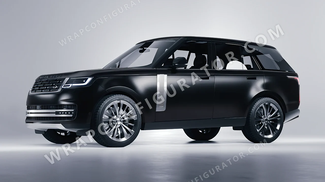 Black Land Rover Range Rover 2024 wrapped in Avery Dennison Black SW900-197-O