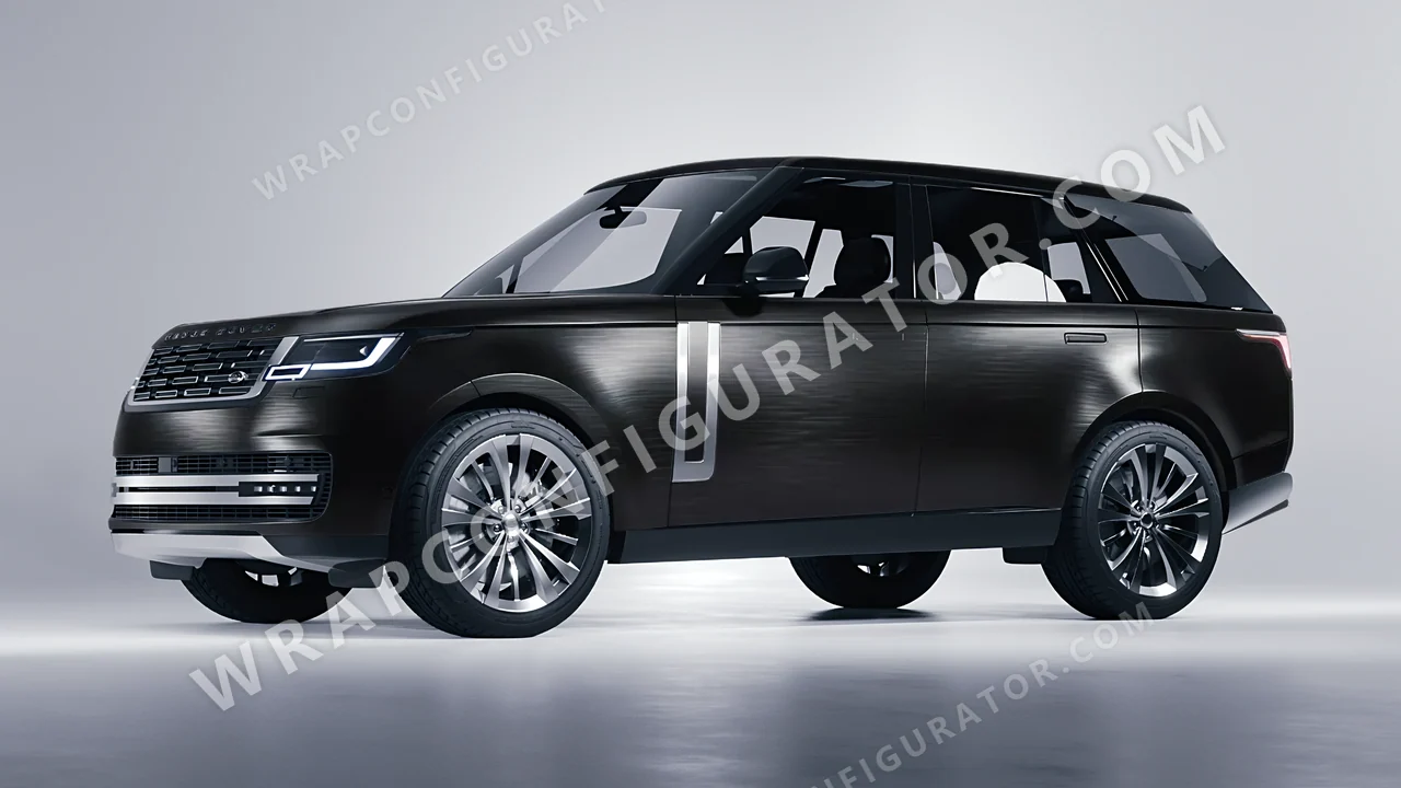 Black Land Rover Range Rover 2024 wrapped in Avery Dennison Brushed Black SW900-193-X