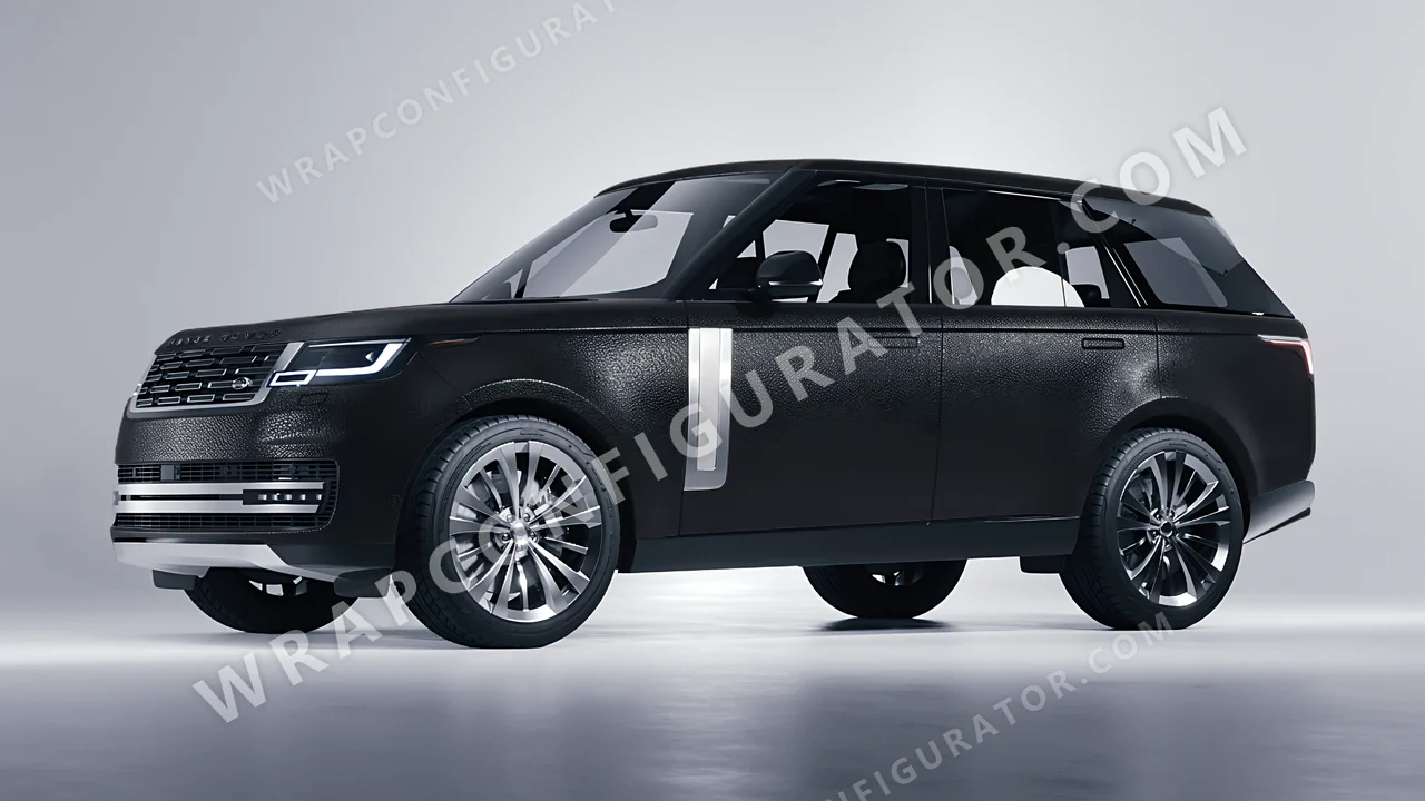 Black Land Rover Range Rover 2024 wrapped in Avery Dennison Rugged Onyx Black SW900-182-X