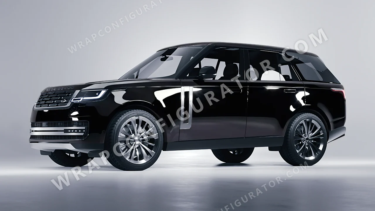 Black Land Rover Range Rover 2024 wrapped in Inozetek Dynamic PPF Midnight Black DPPF909