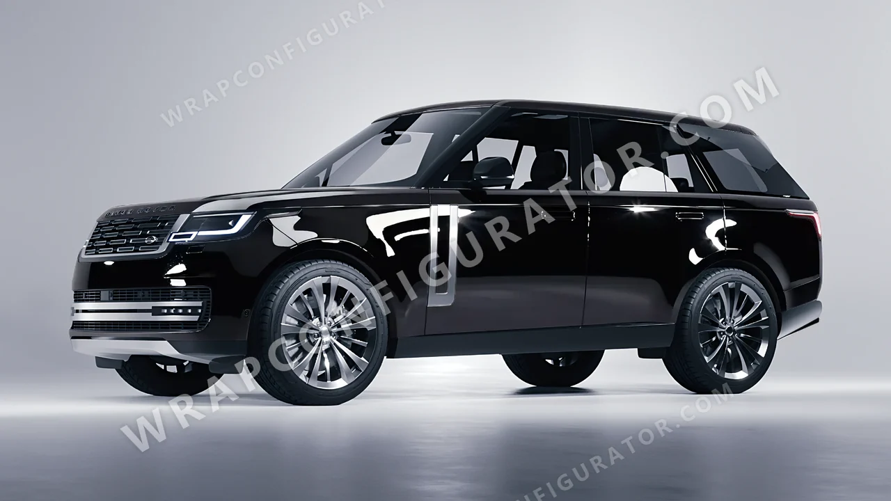 Black Land Rover Range Rover 2024 wrapped in Inozetek Dynamic PPF Piano Black DPPF701