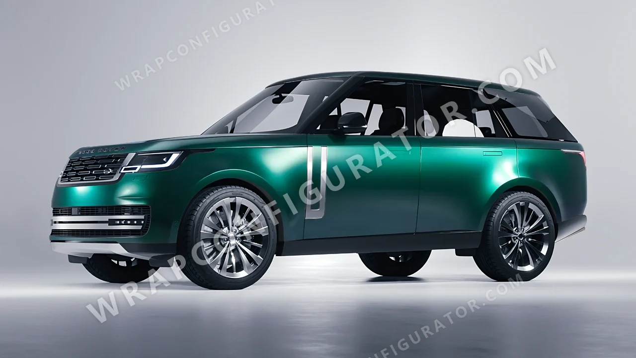 Black Land Rover Range Rover 2024 wrapped in KPMF Green Black Iridescent K75460