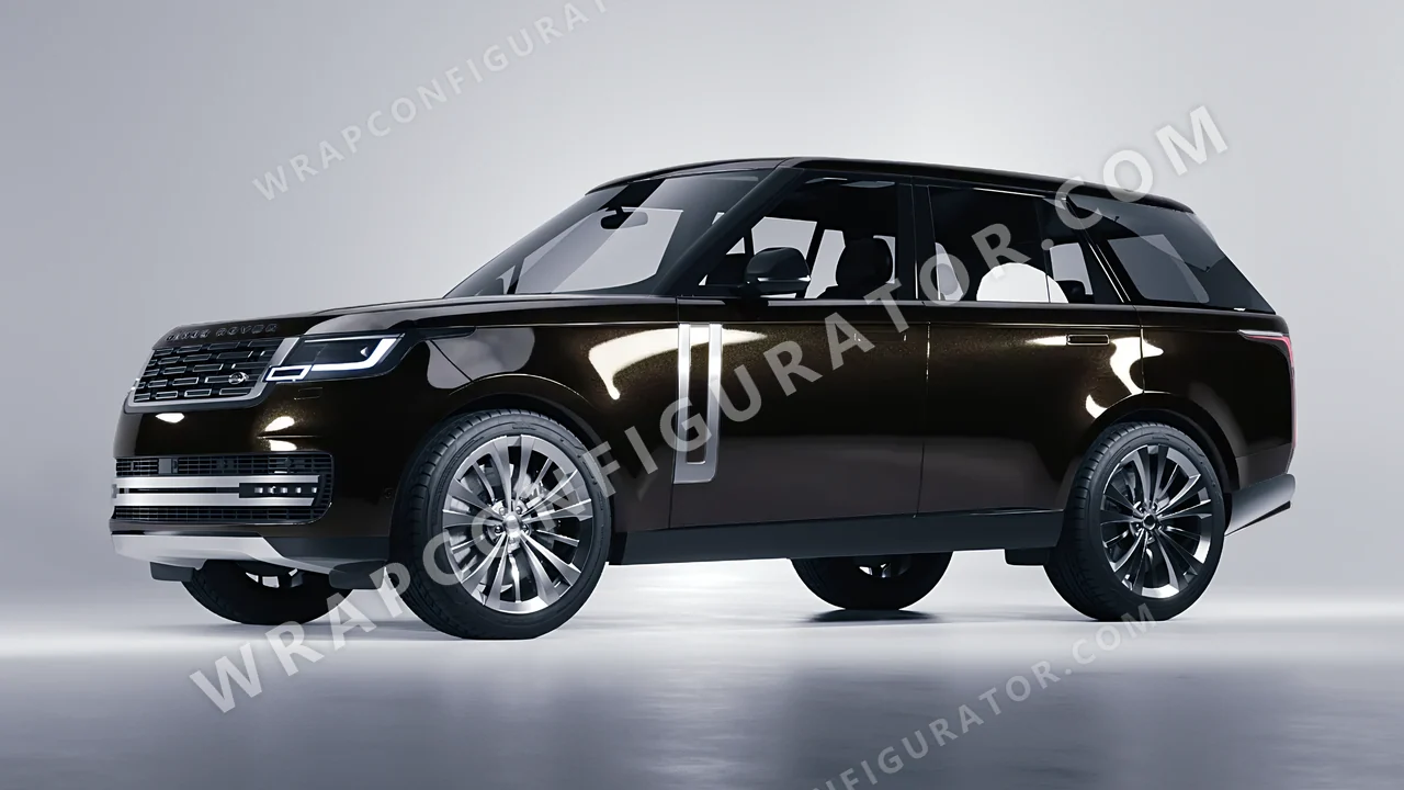 Black Land Rover Range Rover 2024 wrapped in KPMF Phantom Black K75448