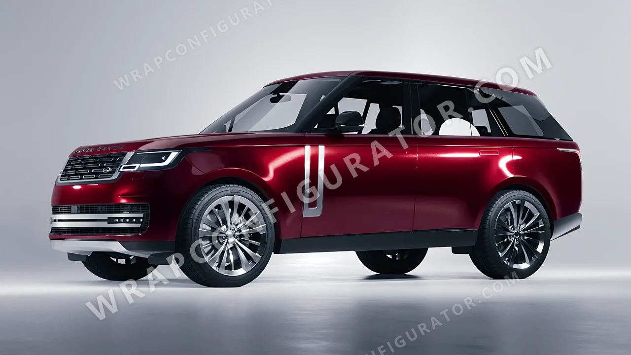 Black Land Rover Range Rover 2024 wrapped in KPMF Red Black Iridescent K75408