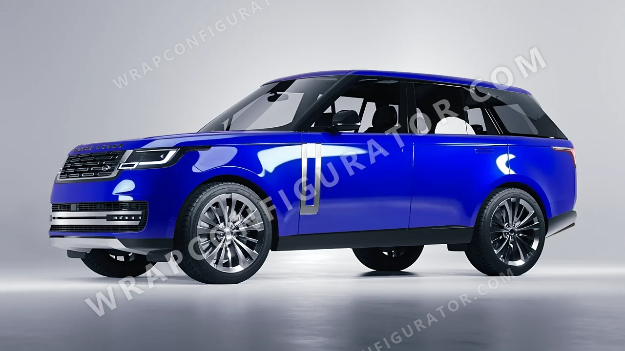 Blue Land Rover Range Rover 2024 wrapped in 3M Blue Raspberry HG378
