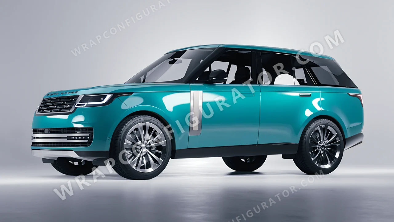 Blue Land Rover Range Rover 2024 wrapped in 3M Gloss Atomic Teal G356