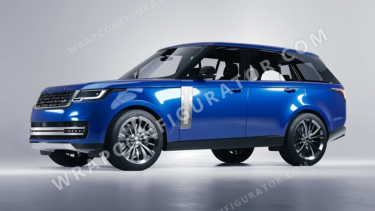 Blue Land Rover Range Rover 2024 wrapped in 3M Gloss Blue Metallic G227