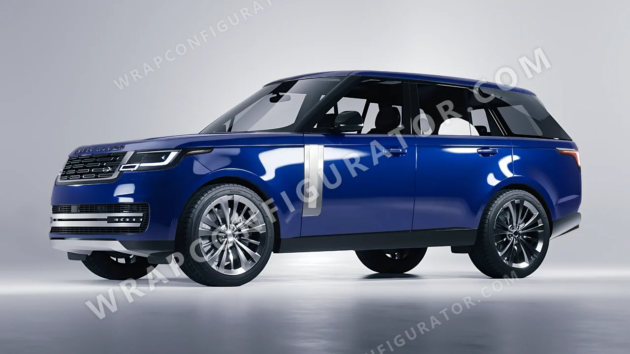 Blue Land Rover Range Rover 2024 wrapped in 3M Gloss Boat Blue G127