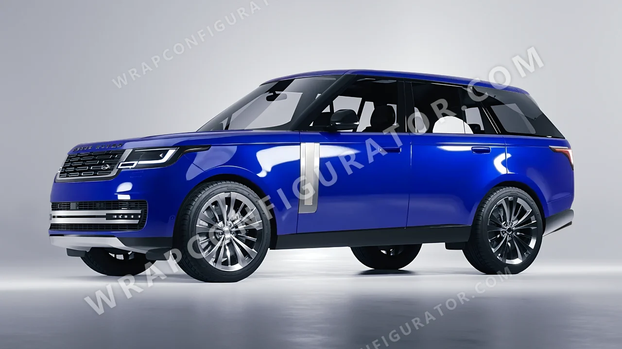 Blue Land Rover Range Rover 2024 wrapped in 3M Gloss Cosmic Blue G377