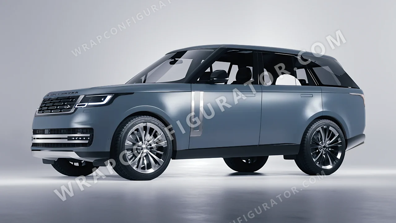 Blue Land Rover Range Rover 2024 wrapped in 3M Lunar Blue S87
