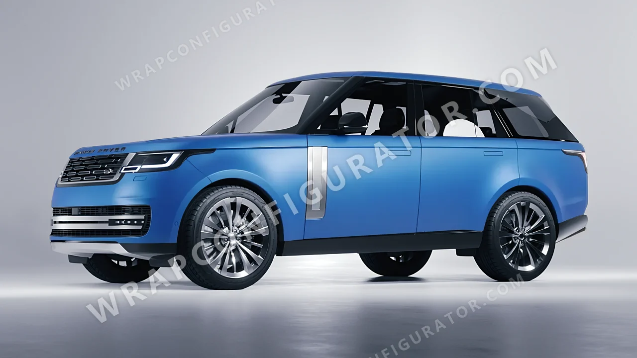 Blue Land Rover Range Rover 2024 wrapped in 3M Matte Blue Metallic M227