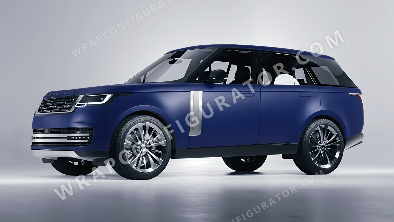 Blue Land Rover Range Rover 2024 wrapped in 3M Matte Indigo M27