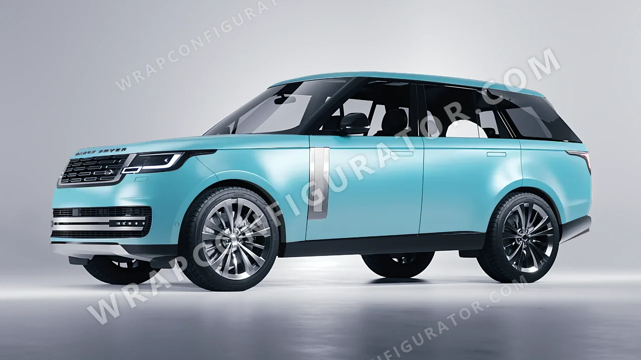 Blue Land Rover Range Rover 2024 wrapped in 3M Satin Key West S57