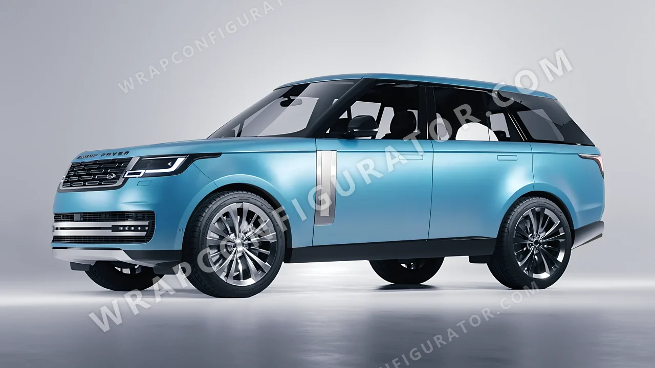 Blue Land Rover Range Rover 2024 wrapped in 3M Satin Ocean Shimmer S327