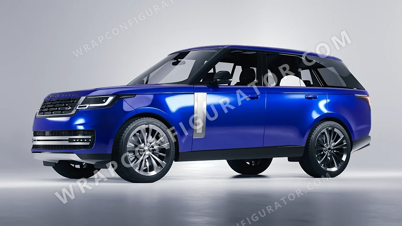 Blue Land Rover Range Rover 2024 wrapped in Avery Dennison Blue SF100-256-S