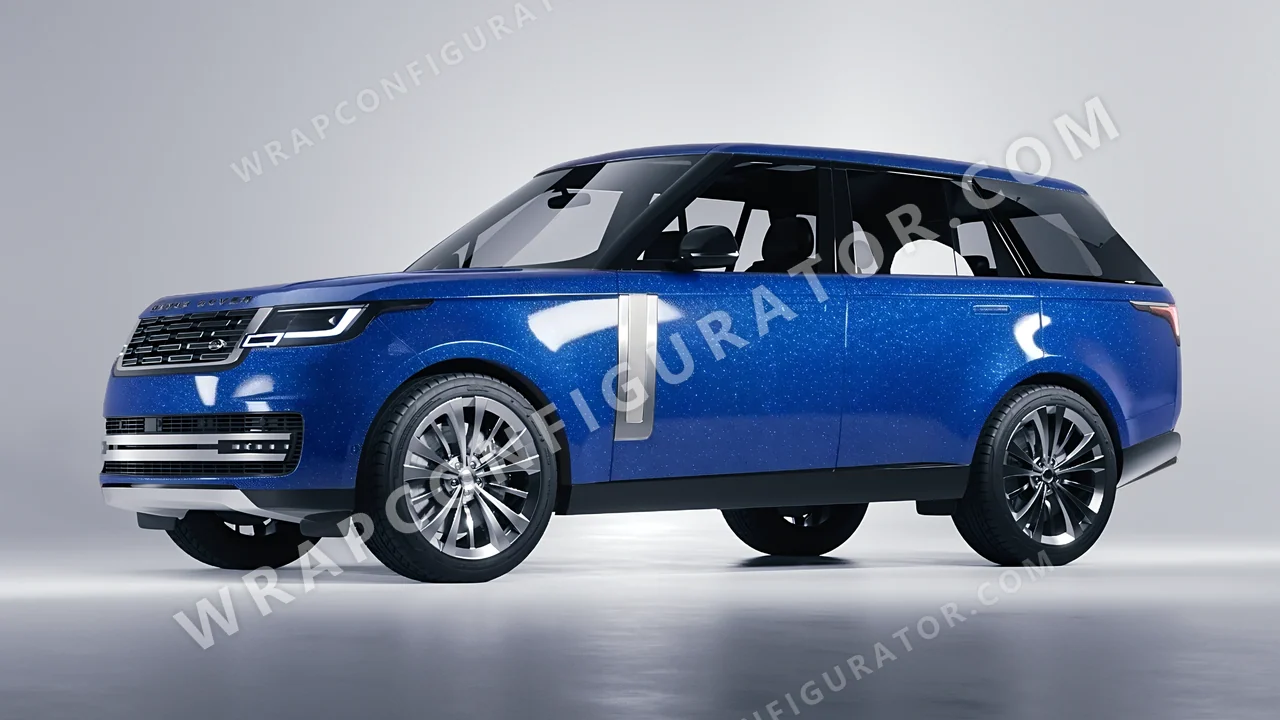 Blue Land Rover Range Rover 2024 wrapped in Avery Dennison Blue SW900-676-D