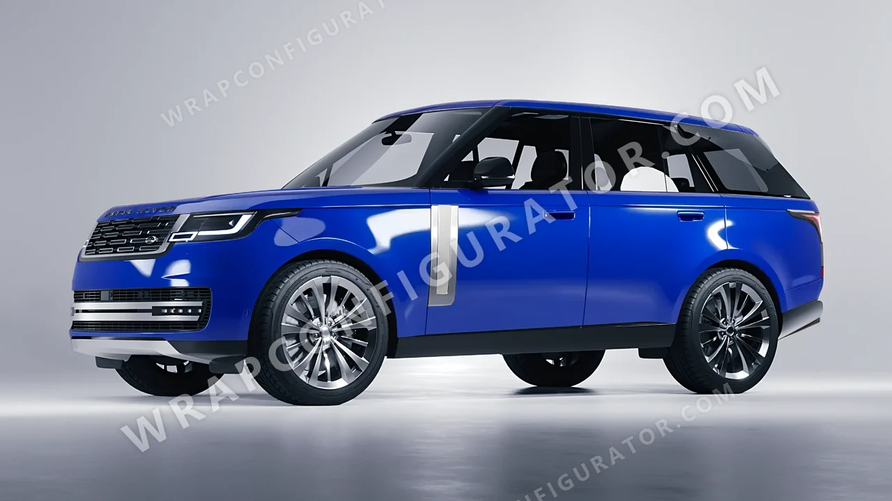 Blue Land Rover Range Rover 2024 wrapped in Avery Dennison Blue SW900-677-O