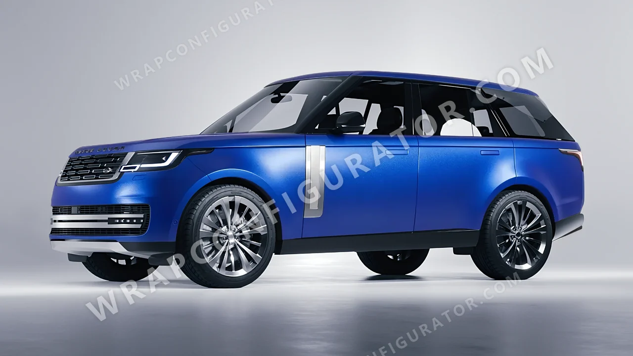 Blue Land Rover Range Rover 2024 wrapped in Avery Dennison Brilliant Blue SW900-671-M
