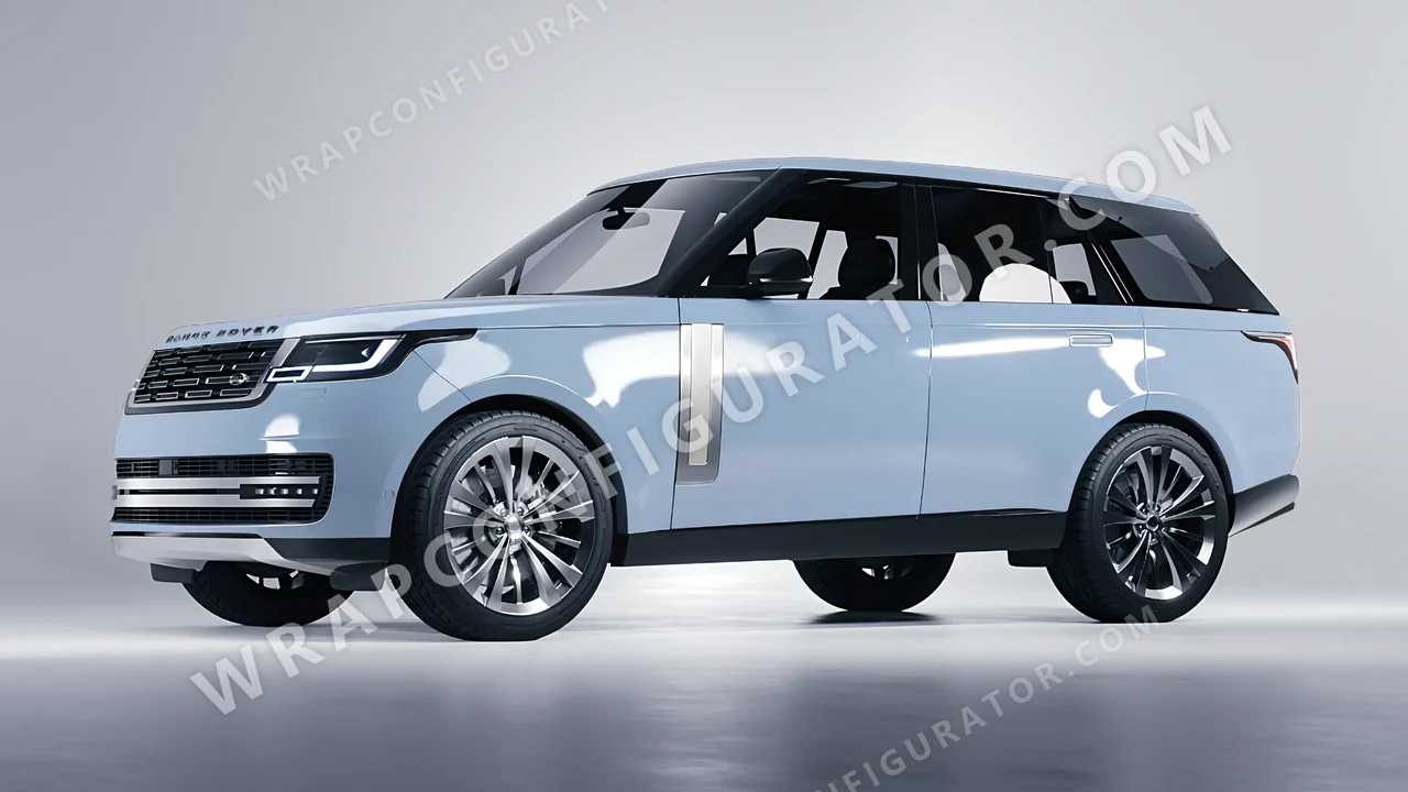 Blue Land Rover Range Rover 2024 wrapped in Avery Dennison Cloudy Blue SW900-656-O
