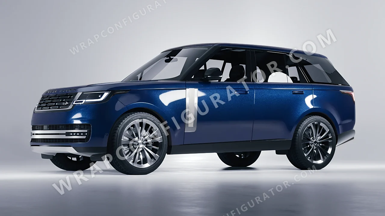 Blue Land Rover Range Rover 2024 wrapped in Avery Dennison Dark Blue SW900-653-M