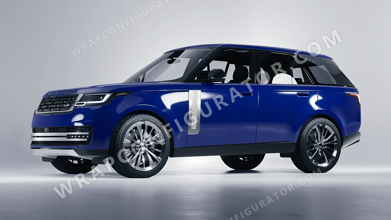 Blue Land Rover Range Rover 2024 wrapped in Avery Dennison Dark Blue SW900-681-O