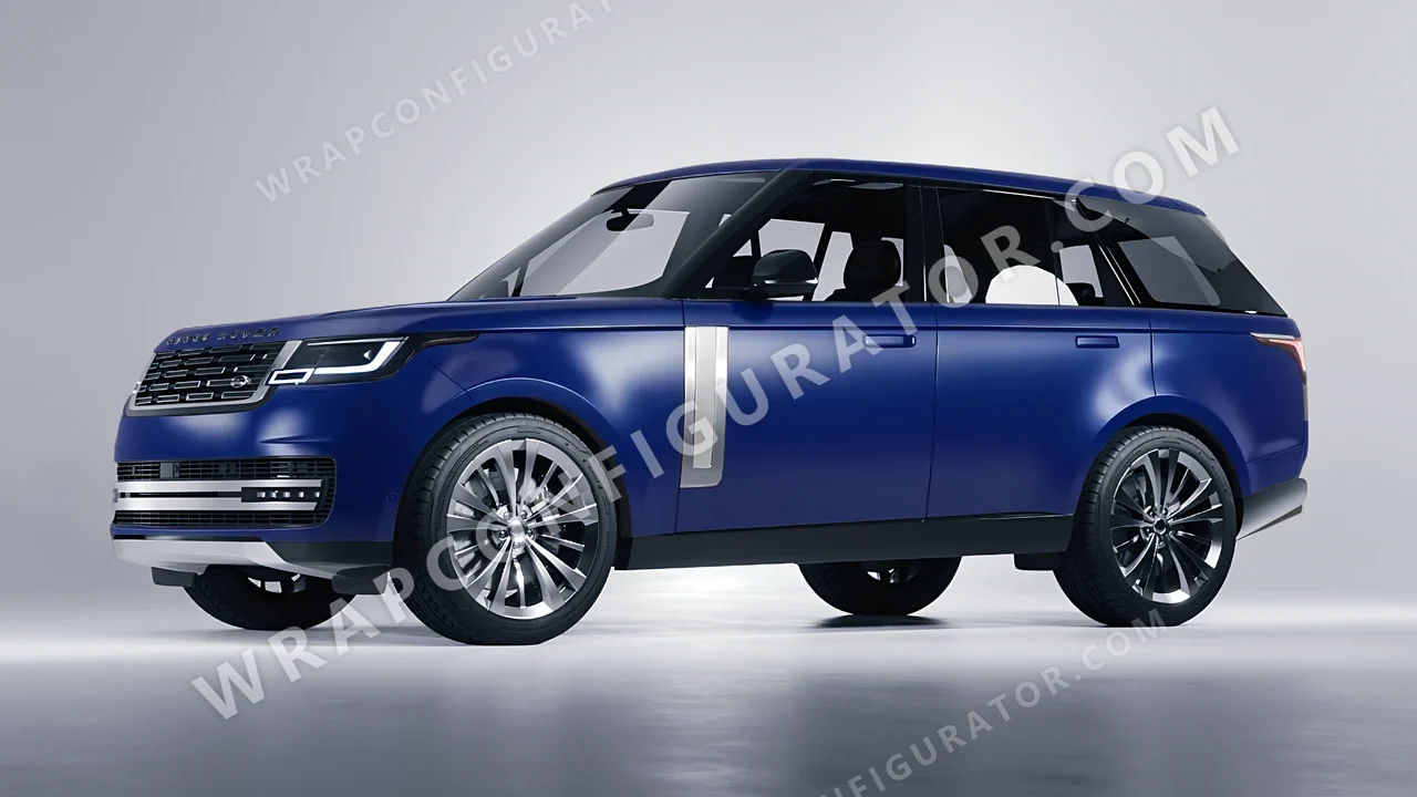 Blue Land Rover Range Rover 2024 wrapped in Avery Dennison Dark Blue SW900-682-O