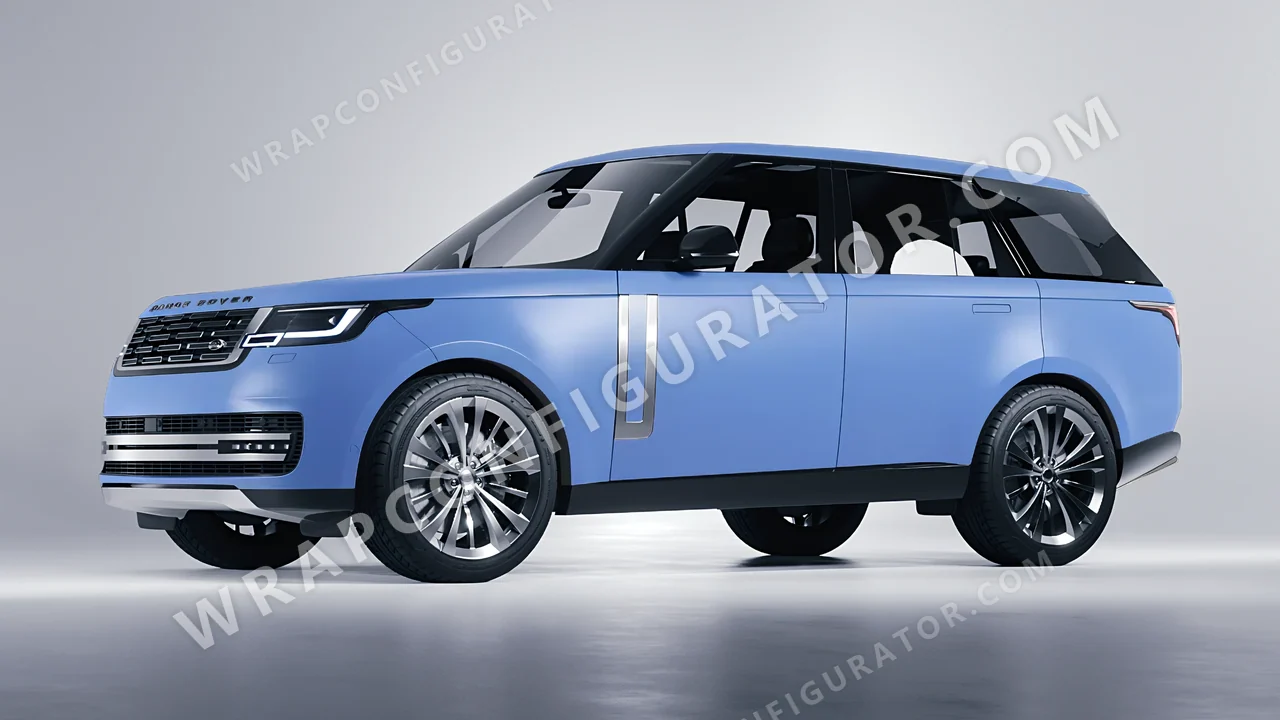 Blue Land Rover Range Rover 2024 wrapped in Avery Dennison Dreamline Blue SW900-616-O