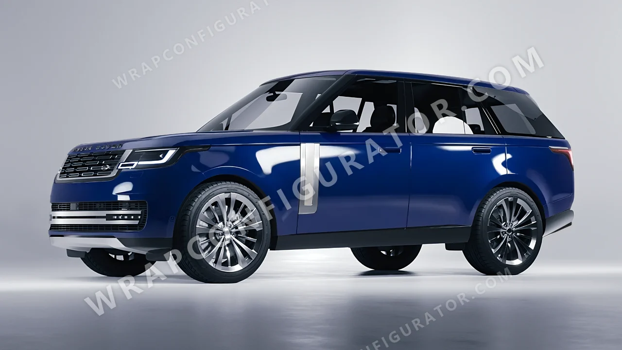 Blue Land Rover Range Rover 2024 wrapped in Avery Dennison Indigo Blue SW900-699-O