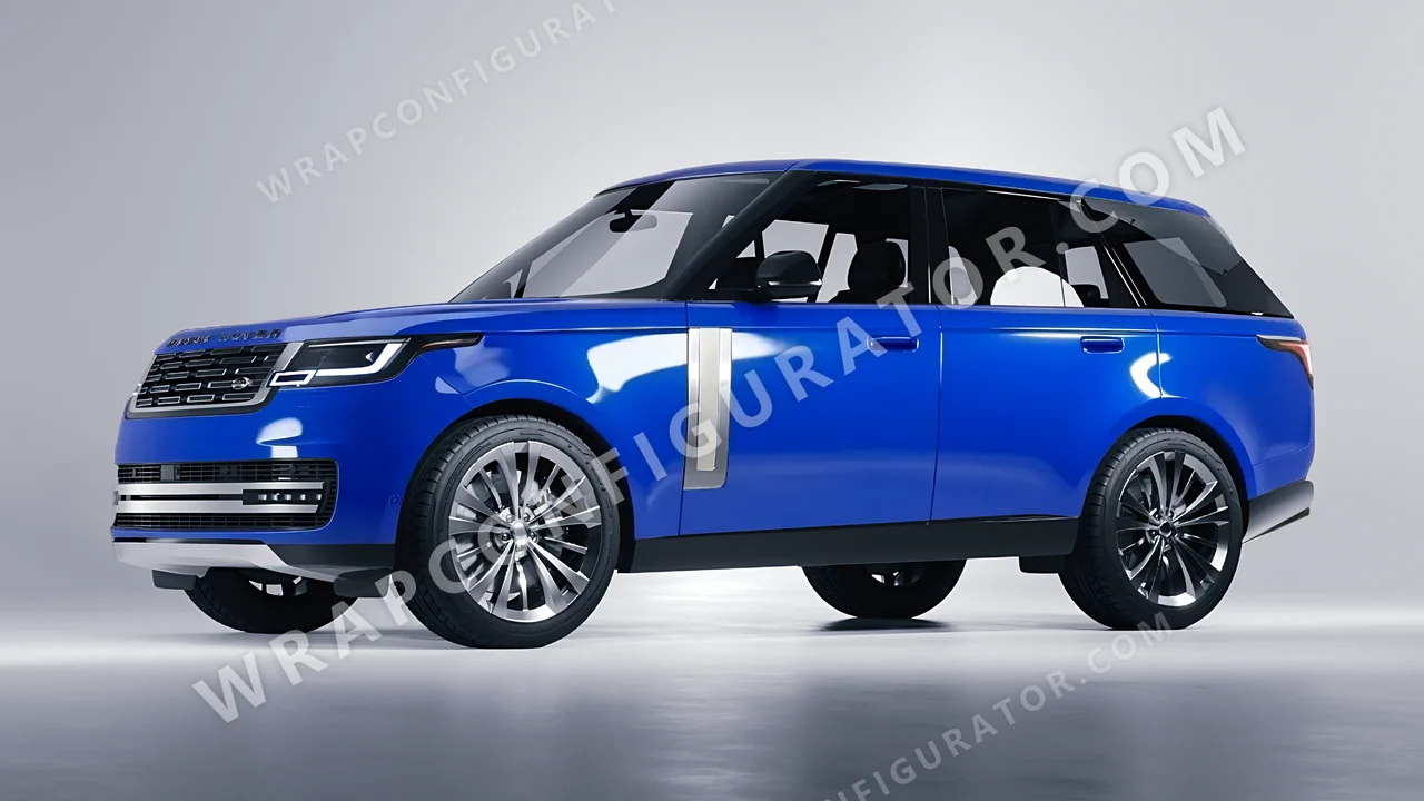 Blue Land Rover Range Rover 2024 wrapped in Avery Dennison Intense Blue SW900-667-O