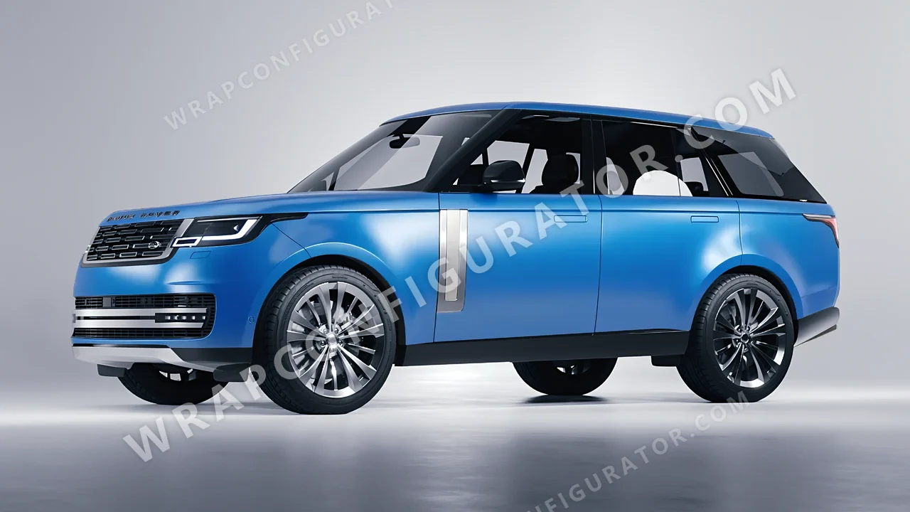 Blue Land Rover Range Rover 2024 wrapped in Avery Dennison Light Blue SW900-633-O