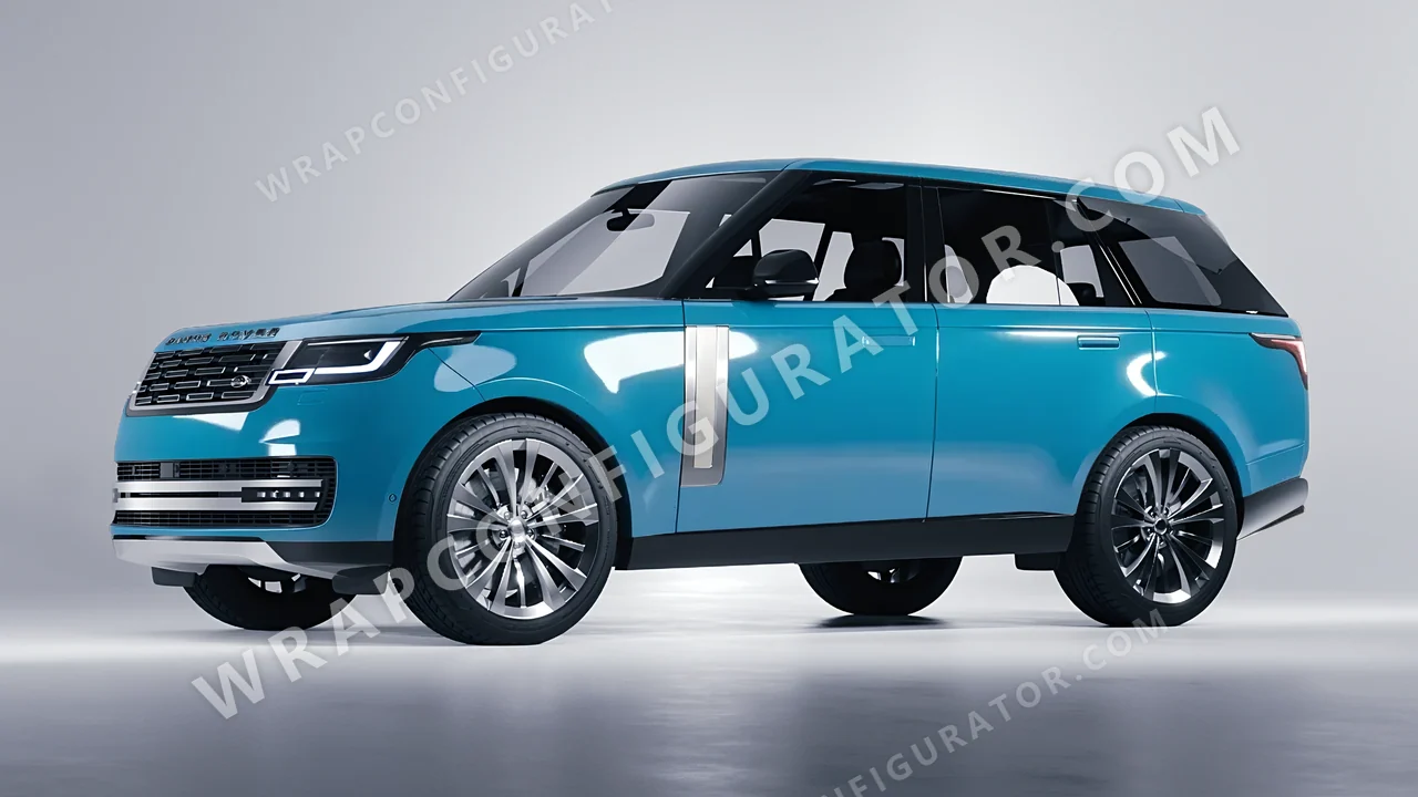 Blue Land Rover Range Rover 2024 wrapped in Avery Dennison Park Avenue Blue SW900-703-O