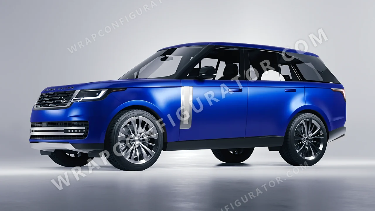 Blue Land Rover Range Rover 2024 wrapped in Avery Dennison Satin Wave Blue SW900-629-S