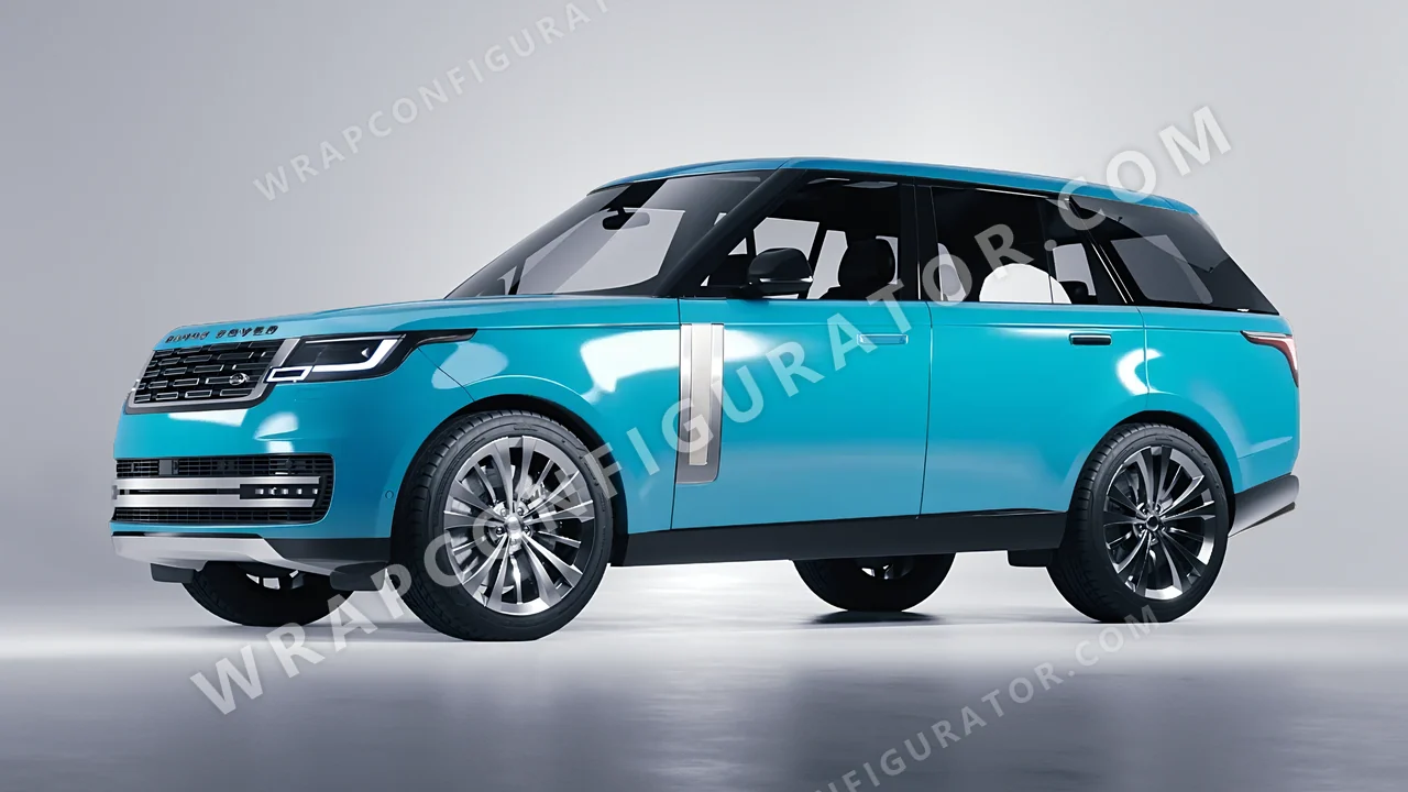 Blue Land Rover Range Rover 2024 wrapped in Avery Dennison Turquoise Ocean SW900-6329-O