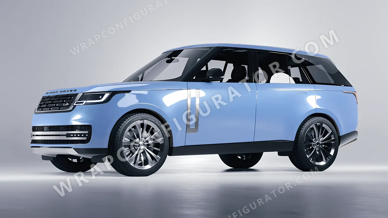 Blue Land Rover Range Rover 2024 wrapped in Colourshield PPF by HyperPro Baby Blue HGM67-P