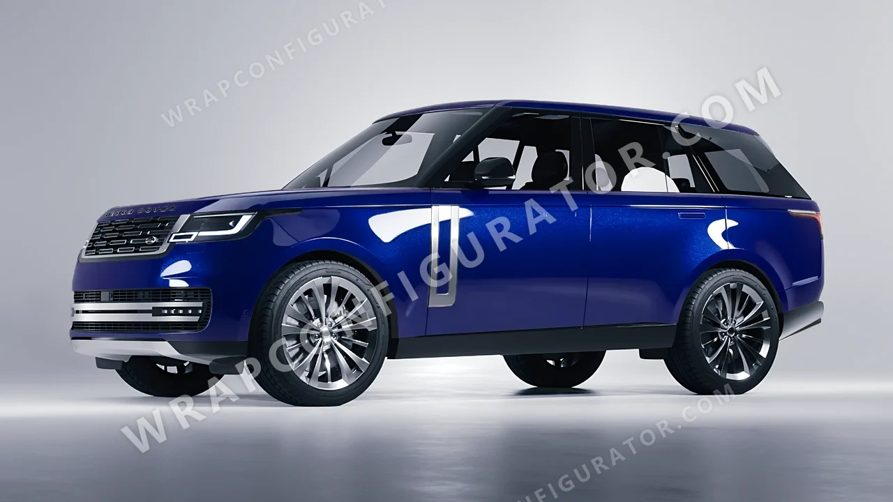 Blue Land Rover Range Rover 2024 wrapped in Colourshield PPF by HyperPro Berry Blue HGM57-P