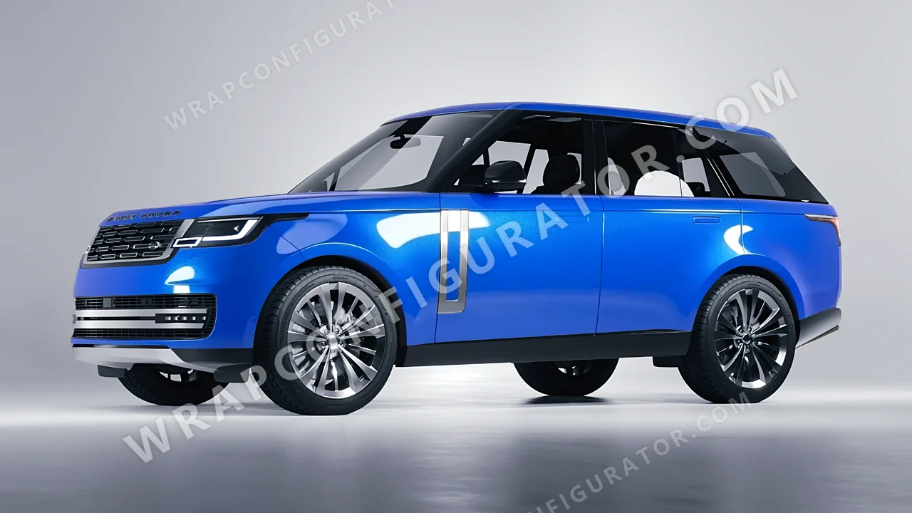 Blue Land Rover Range Rover 2024 wrapped in Colourshield PPF by HyperPro Ocean Blue HGM68-P
