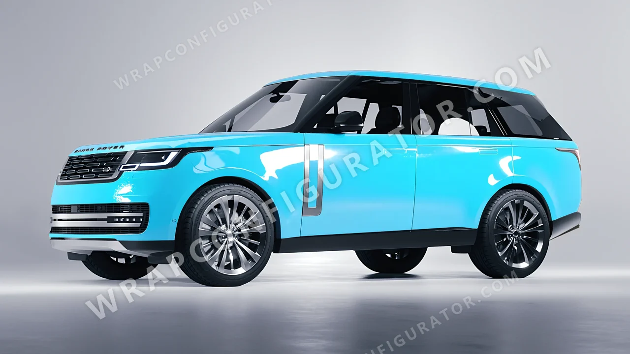Blue Land Rover Range Rover 2024 wrapped in Colourshield PPF by HyperPro Sky Blue HGF07-P