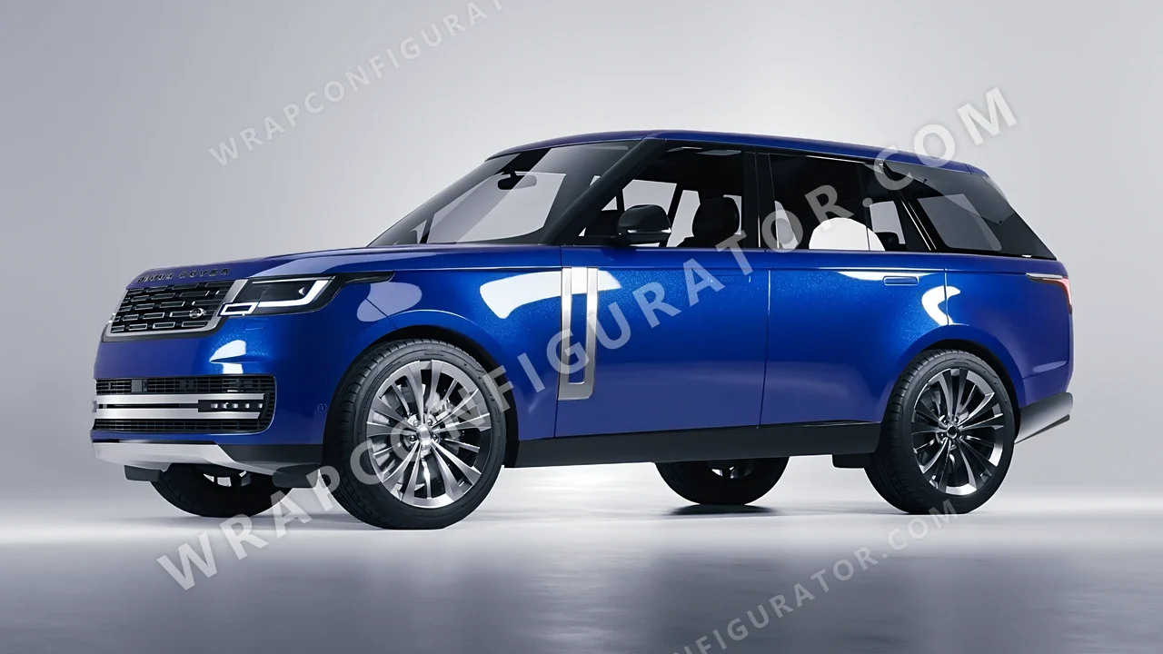 Blue Land Rover Range Rover 2024 wrapped in Inozetek Dynamic PPF Blue Raspberry DPPF914