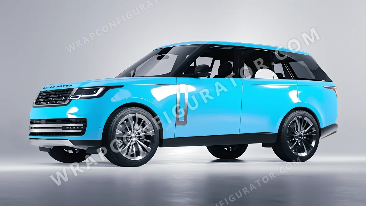 Blue Land Rover Range Rover 2024 wrapped in Inozetek Dynamic PPF Coastal Blue DPPF913