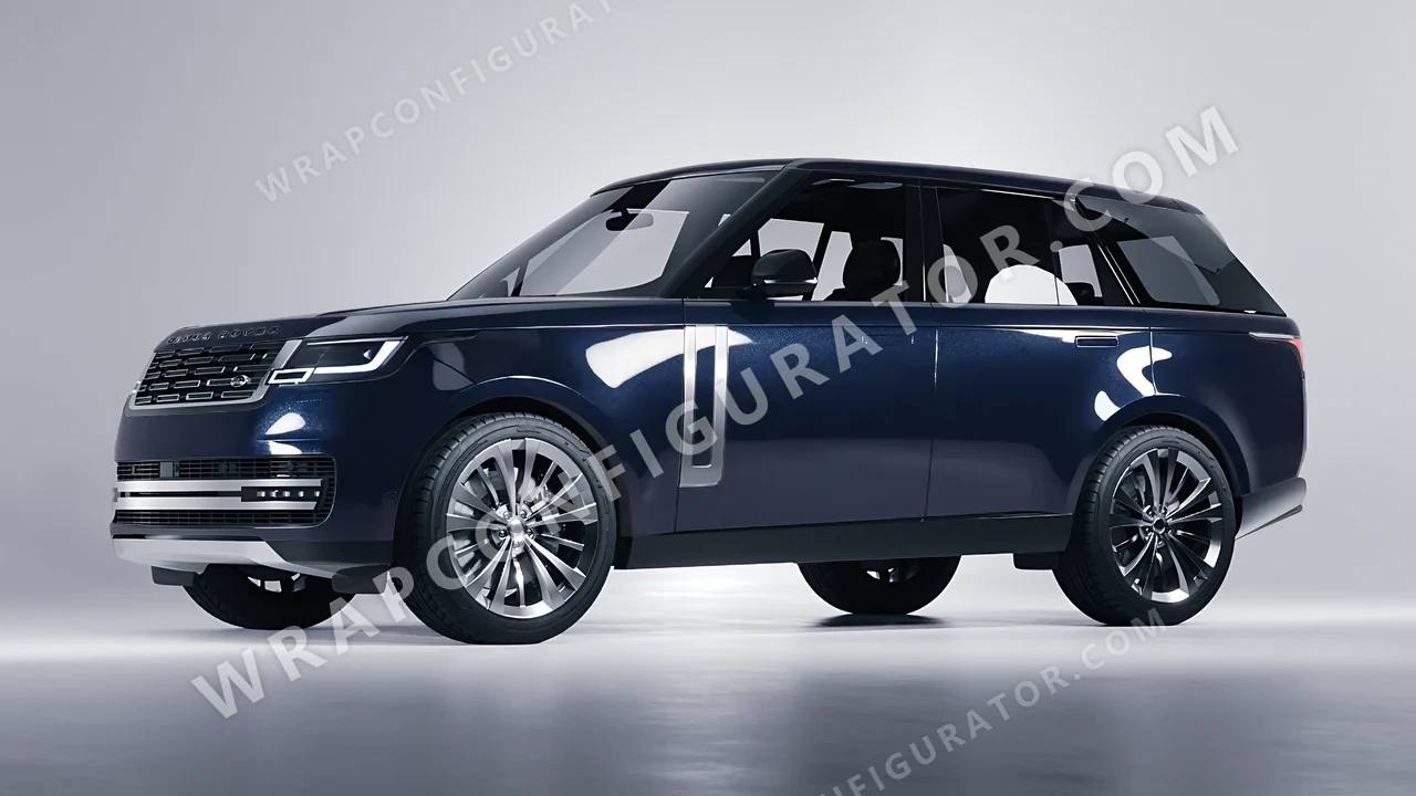 Blue Land Rover Range Rover 2024 wrapped in Inozetek Dynamic PPF Graphite Blue DPPF922