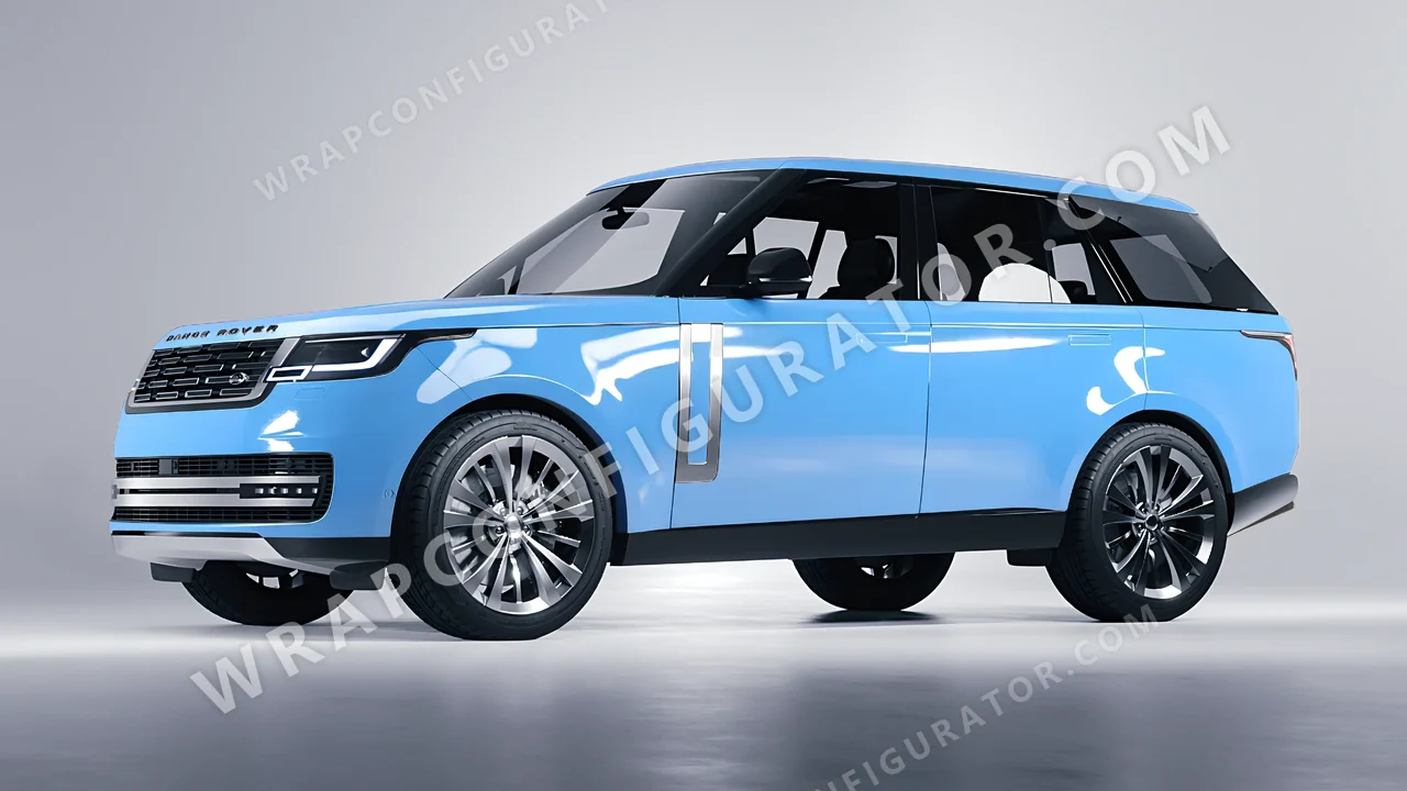 Blue Land Rover Range Rover 2024 wrapped in Inozetek Dynamic PPF Pebble Blue DPPF923